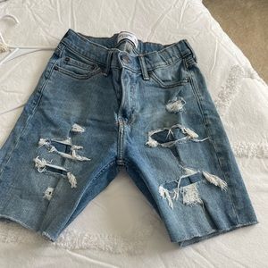 Abercrombie kids distressed shorts